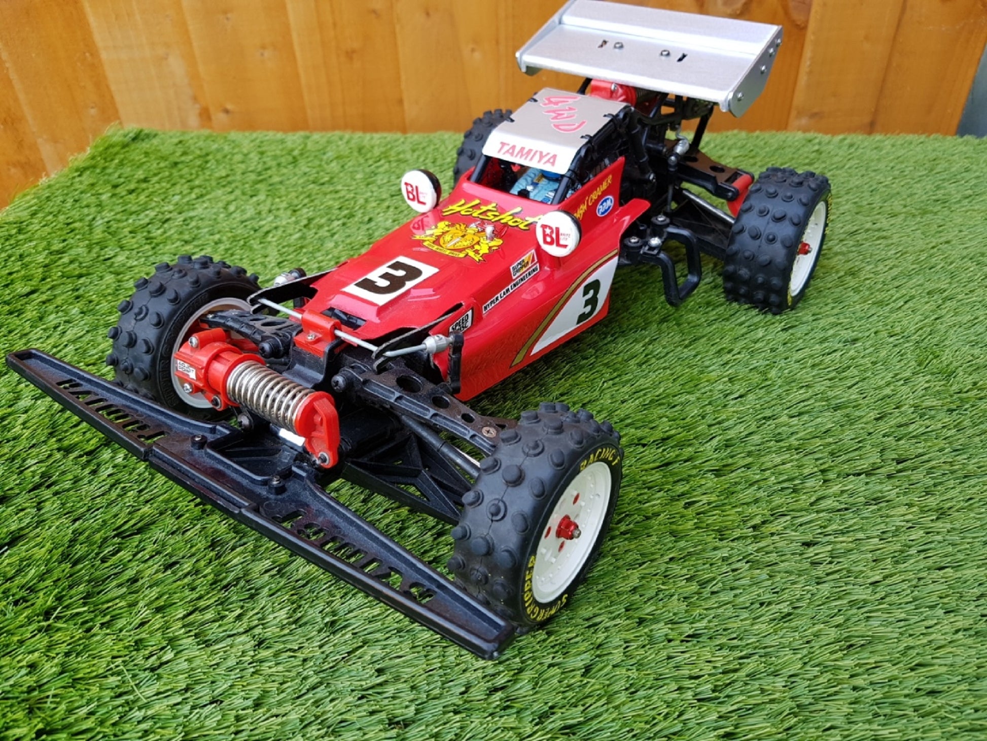 Tamiya Hotshot, Hotshot 2 and Super Hotshot Aluminium rear spoiler. - Mirage RC