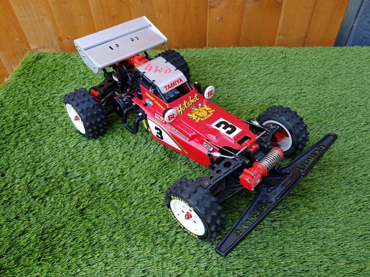 Tamiya Hotshot, Hotshot 2 and Super Hotshot Aluminium rear spoiler.