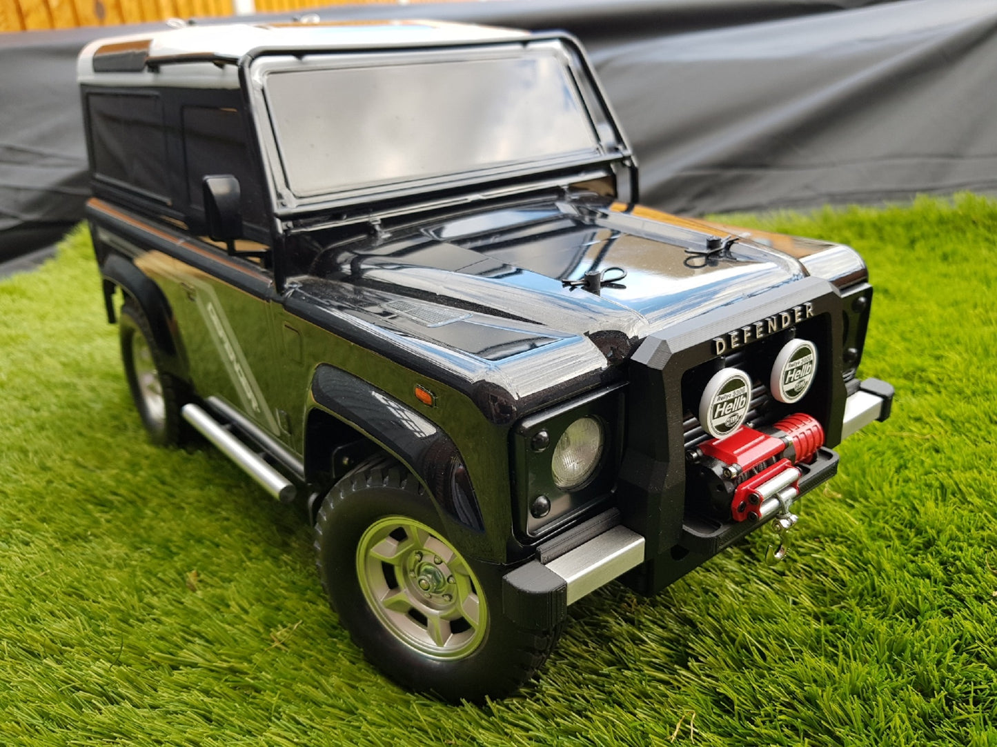 Tamiya CC-01 Defender 90 Front Bumper Winch.
