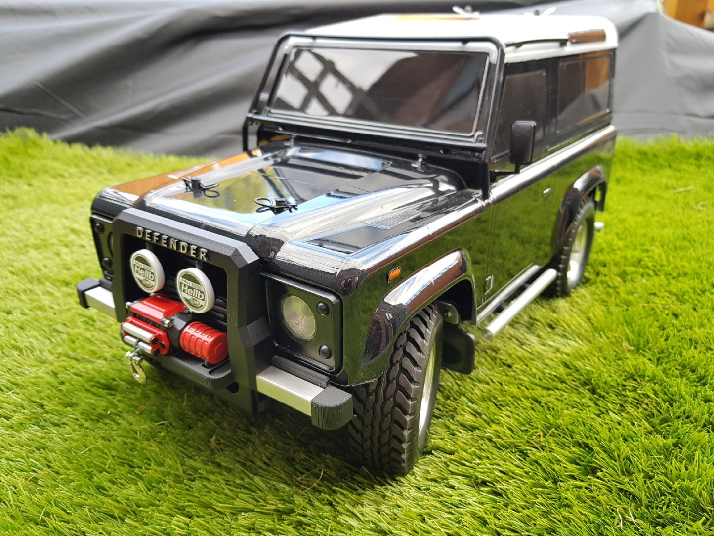 Tamiya CC-01 Defender 90 Front Bumper Winch.
